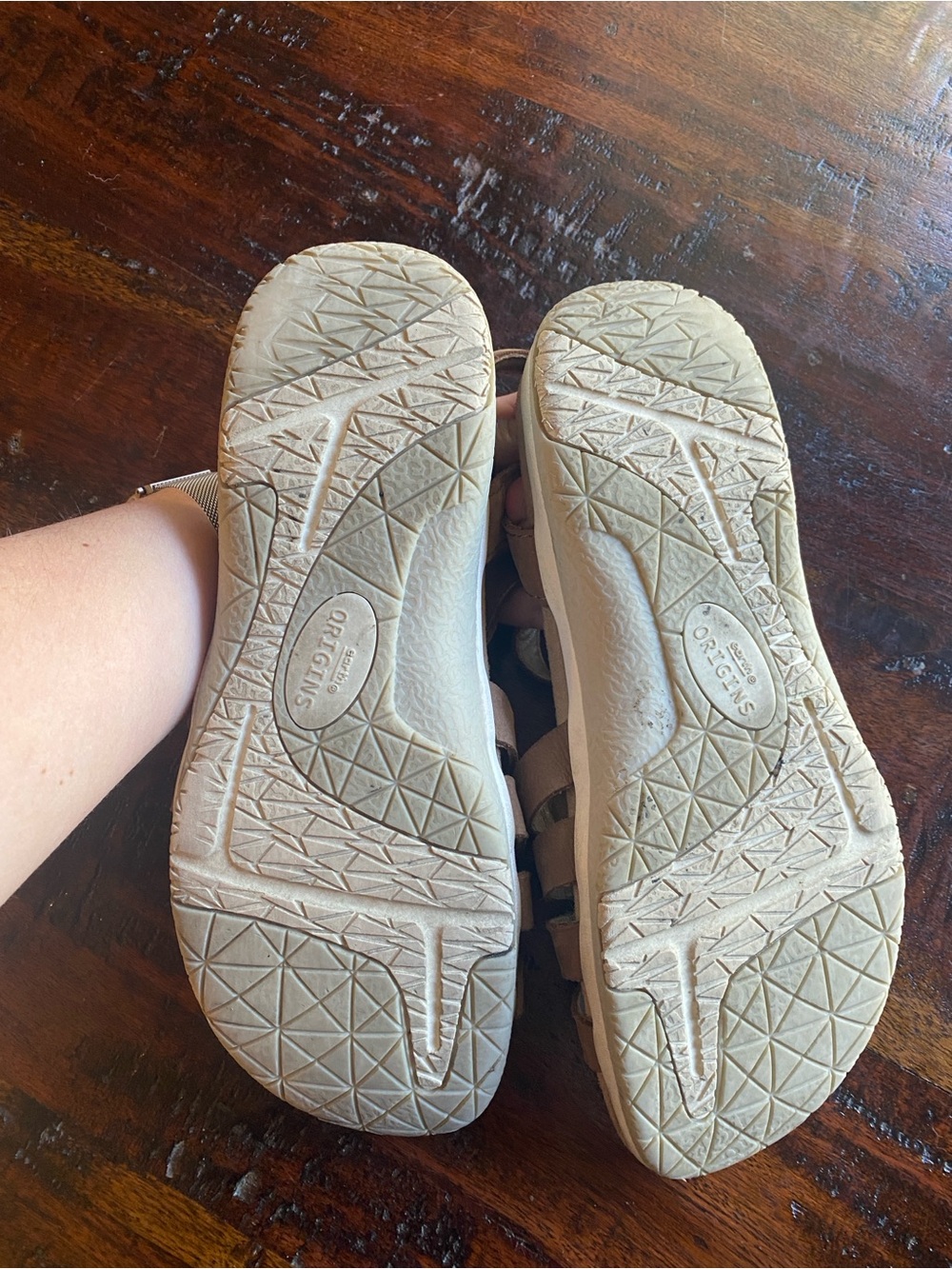Earth origins etsaila leather sandals women’s size 8.5 tan comfort fisherman - Picture 5 of 8